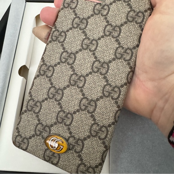 New in Box Gucci The Ophidia case for Iphone 8 plus tan brown - Picture 3 of 8
